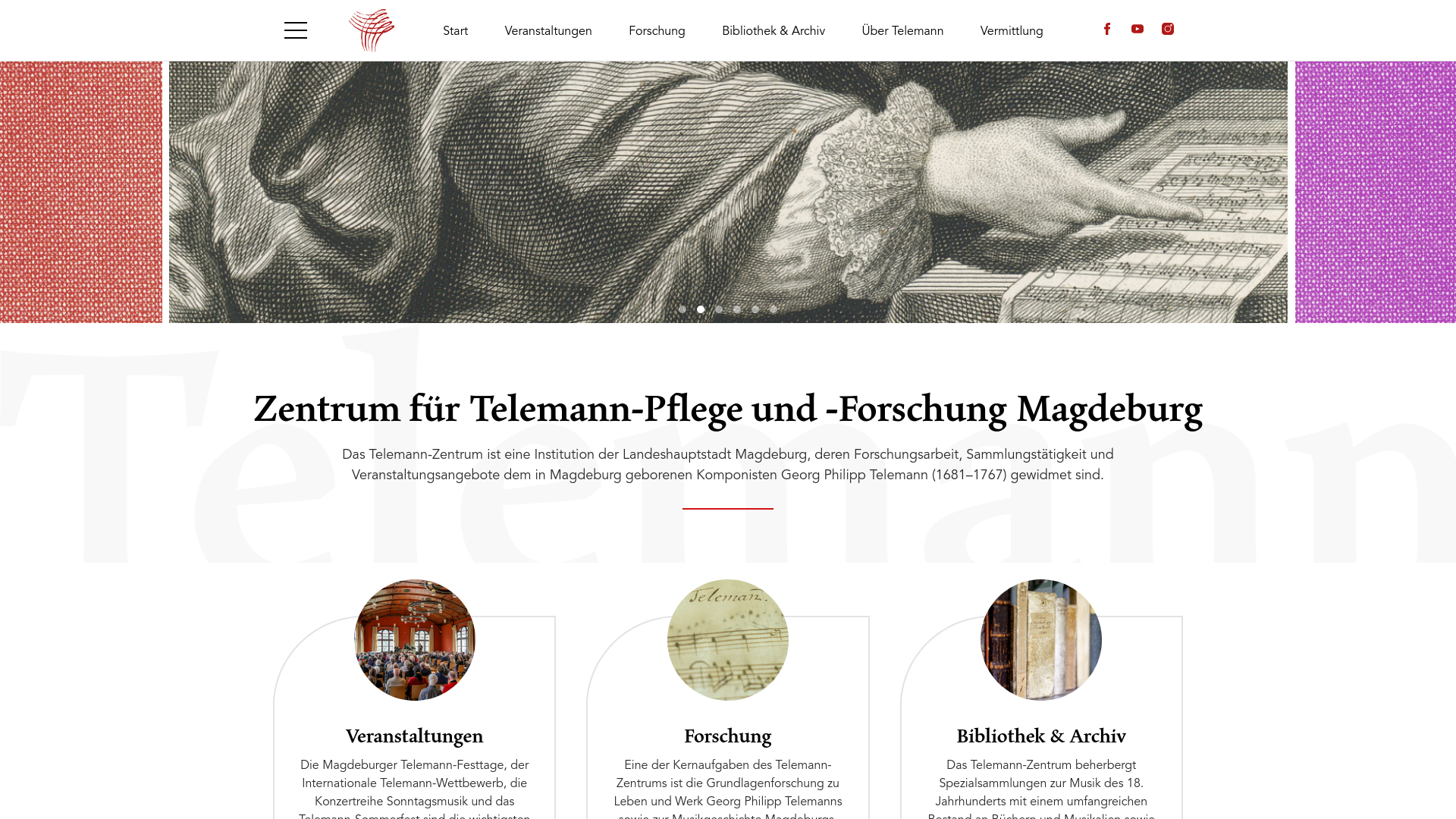 Telemann-Zentrum Website